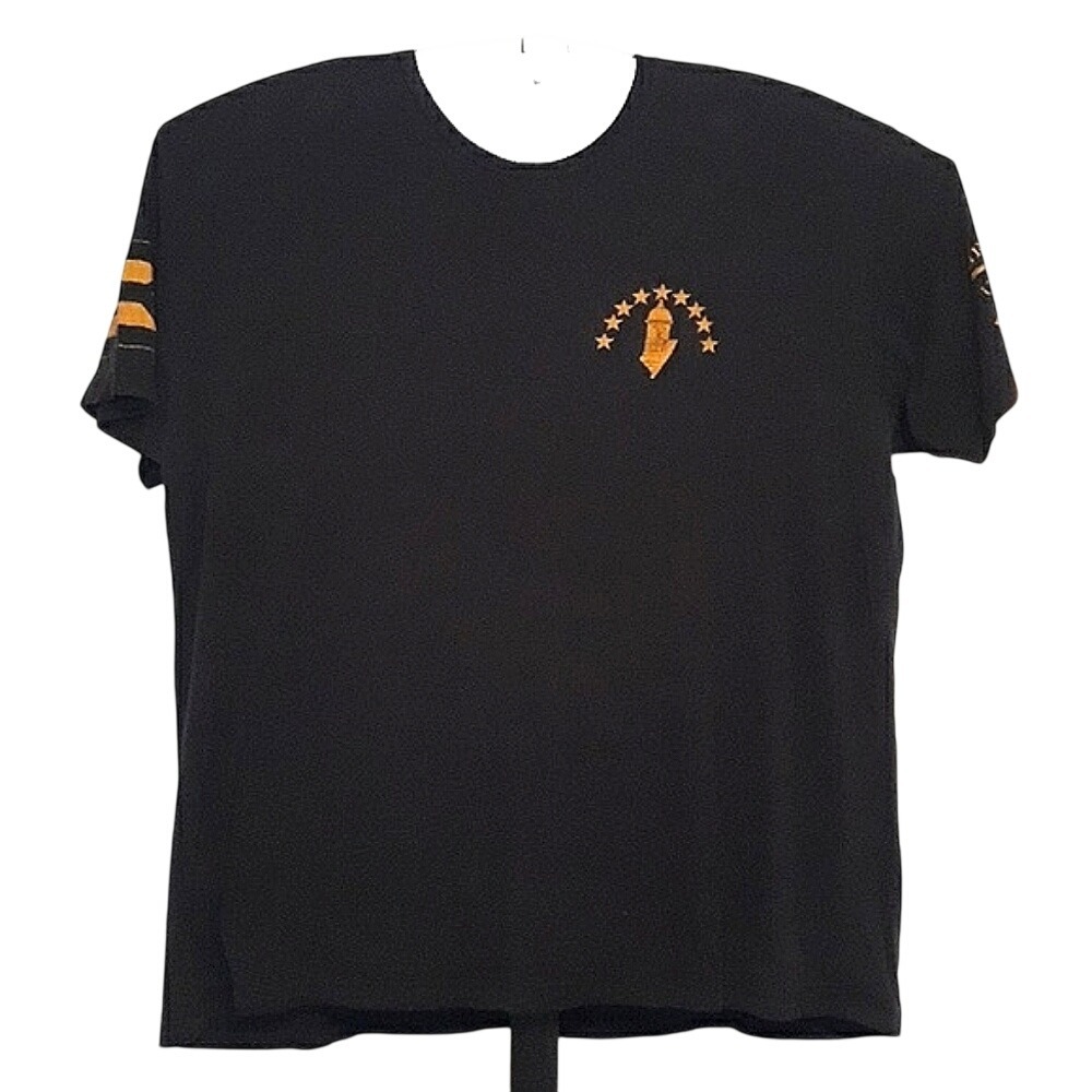 Grunt Style Mens XXL Black Graphic T-Shirt This We'll Defend Sentry Tower Stars